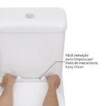 Assento Sanitário Convencional com Soft Close Oval Poliéster Branco Sensea - Imagem 5