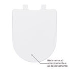 Assento Sanitário Luna Especial Polipropileno Fechamento Suave Branco Sensea - Imagem 2