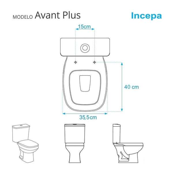 Assento Sanitário Avant Plus Branco Para Vaso Incepa - Imagem 5
