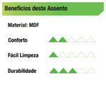 Assento Sanitário Convencional com Fechamento Comum Oval MDF Mogno Sicmol - Imagem 6