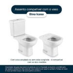 Assento Sanitário Etna Branco Para Vaso Icasa - Imagem 4
