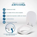 Assento Sanitário Etna Branco Para Vaso Icasa - Imagem 3