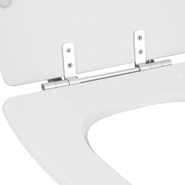 Assento Sanitário Formatos Monte Carlo com Fechamento Comum Quadrado Poliéster Branco Sensea - Imagem 5