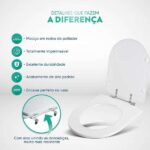 Assento Sanitario Poliester Belle Epoque Branco Para Vaso Deca - Imagem 3