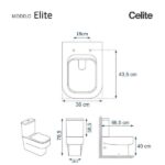 Assento Sanitário Poliéster Elite Branco Para Vaso Celite 1.6gpf 6lpf - Imagem 3