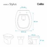 Assento Sanitário Stylus Branco Para Vaso Celite - Imagem 3