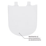 Assento Sanitário Vogue/Life Polipropileno Fechamento Comum Branco Sensea - Imagem 2