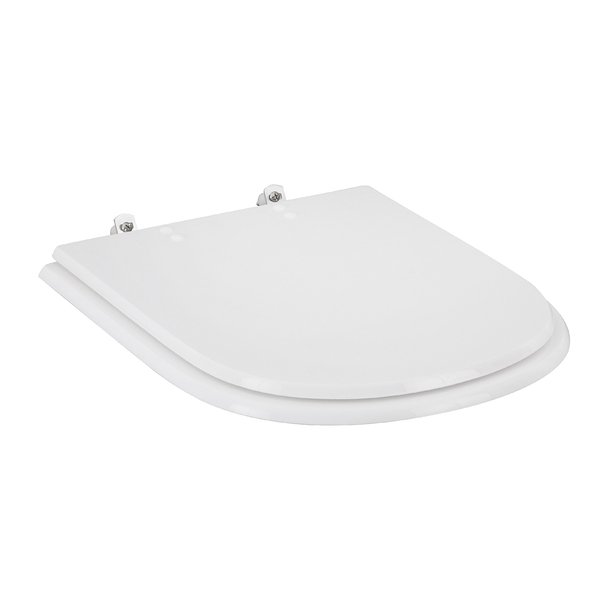 Assento Sanitário Formatos Vogue Plus com Fechamento Comum Quadrado Poliéster Branco Sensea - Imagem 3