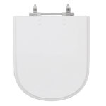 Assento Sanitário Formatos Vogue Plus com Fechamento Comum Quadrado Poliéster Branco Sensea - Imagem 2