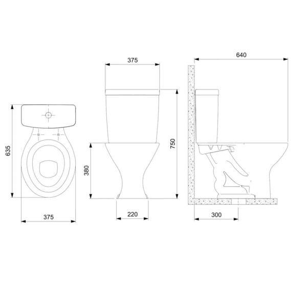 Bacia Com Caixa Acoplada Ecoflush 3/6 Lts Smart Clean Saveiro Branco Celite - Imagem 3