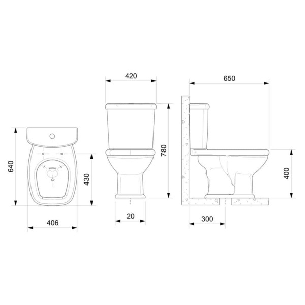 Bacia Para Caixa Acoplada Fit Plus Branco Celite - Imagem 3