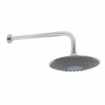 Chuveiro Com Braço De 35cm Em Inox Cromado E Crivo De Abs