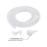 Chuveiro Elétrico Multitemperatura 127V (110V) 5500w Branco Redondo Ideale Plus sem Cano Zagonel - Imagem 4