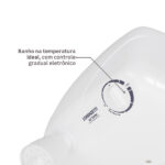 Chuveiro Elétrico Multitemperatura 220V 7800w Branco Redondo com Pressurizador Jet Turbo Lorenzetti - Imagem 5