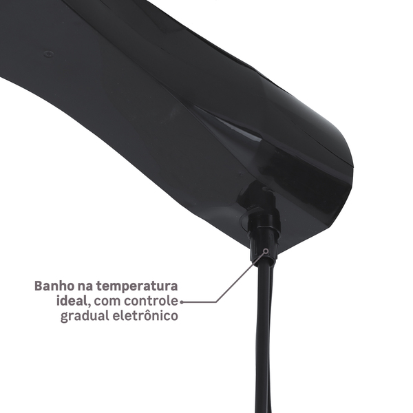 Chuveiro Elétrico Eletrônico 220V 6800w Preto Redondo Luka Equation - Imagem 4