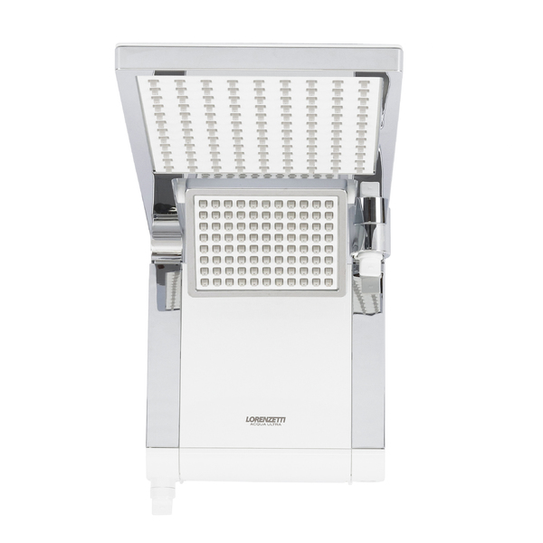 Chuveiro Elétrico Eletrônico 127V (110V) 5500w Branco e Cromado Quadrado Acqua Duo Ultra Lorenzetti - Imagem 4