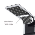 Chuveiro Elétrico Eletrônico 220V 6800w Preto e Cromado Quadrado Acqua Duo Ultra Lorenzetti - Imagem 7