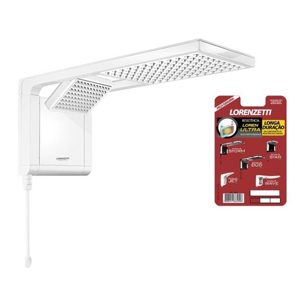 Chuveiro Lorenzetti Acqua Duo Ultra Eletrônico Branco 127v + Resistência