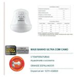 Ducha Chuveiro Maxi Banho Ultra Lorenzetti 127v 5500w Com Cano Esconde Fios - Imagem 8