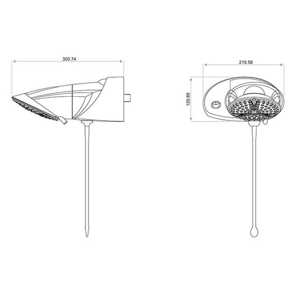 Ducha Lorenzetti Top Jet Tur Elet 6800w/220v - Imagem 3