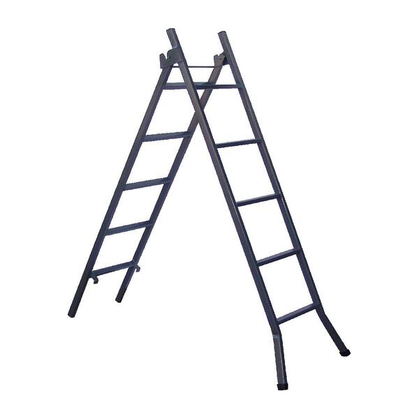Escada 3 Em 1 Extensiva Em Chapa De Aço 13 E 7 Degraus 390cm - Imagem 6