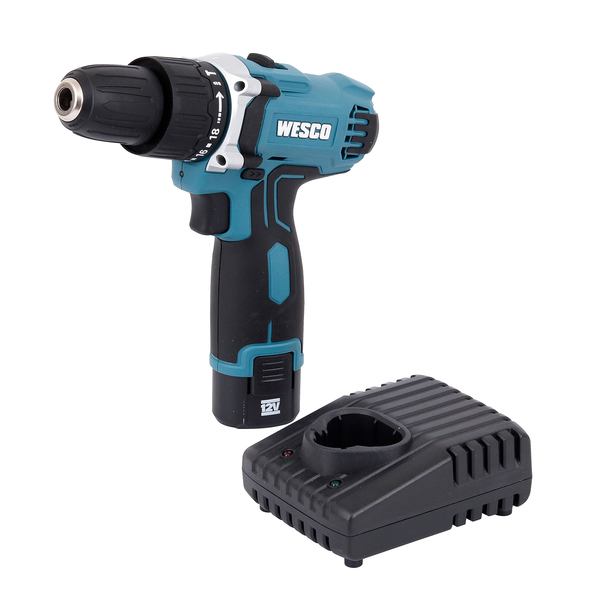 Furadeira e Parafusadeira de Impacto a Bateria Wesco com Carregador e Bateria 12V 3/8" WS2547 Bivolt