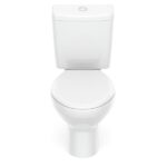 Kit De Bacia Com Caixa Acoplada E Assento Azálea Celite Branco - Imagem 3