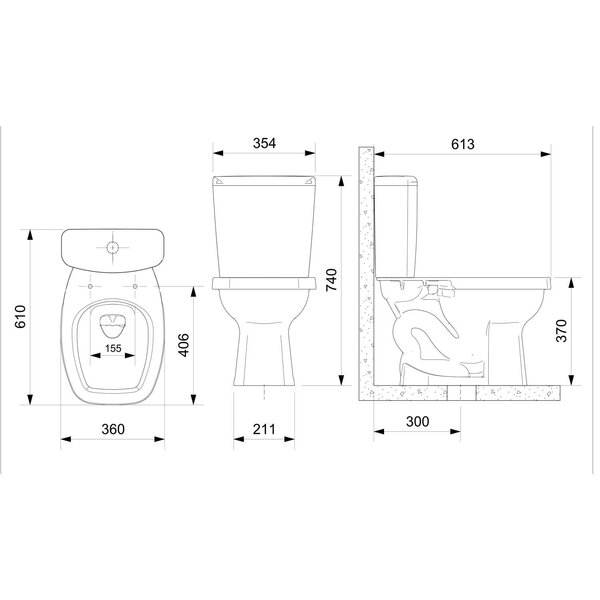 Kit Vaso Sanitário Com Caixa Acoplada E Assento Like Celite Pergamon Brilhante - Imagem 3