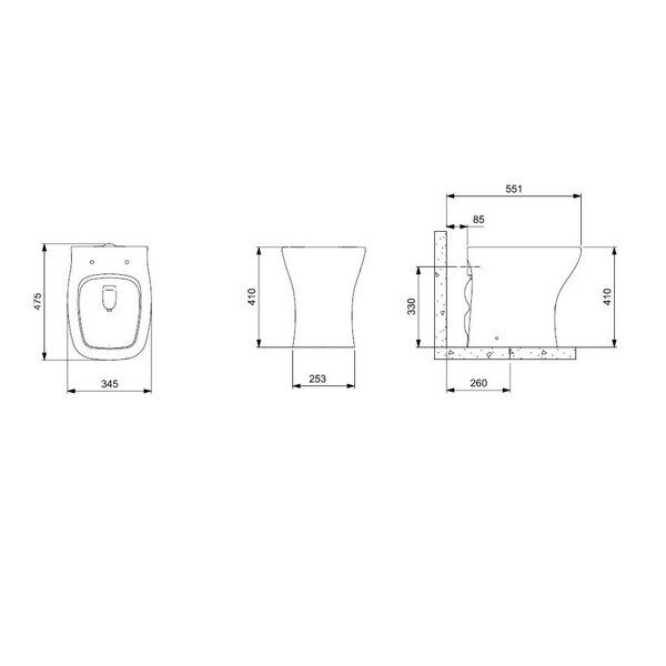 Kit Vaso Sanitário Rimless Com Assento Pp Softclose Vip Celite Branco Brilho - Imagem 4