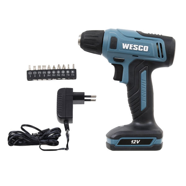Furadeira e Parafusadeira a Bateria Wesco com Carregador e Acessórios 12V 3/8" WS2550K Bivolt - Imagem 7