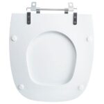 Tampa Vaso Sanitário Madeira Laqueada Fit Branco Para Bacia Celite - Imagem 5