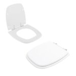 Tampa Vaso Sanitário Madeira Laqueada Fit Branco Para Bacia Celite - Imagem 2