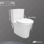 Vaso Sanitário Monobloco Acoplada Caixa Privada Tubrax - Imagem 2