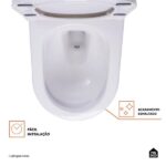 Vaso Sanitário Monobloco Caixa Acoplada Privada Barita Pingoo.casa - Branco - Imagem 6