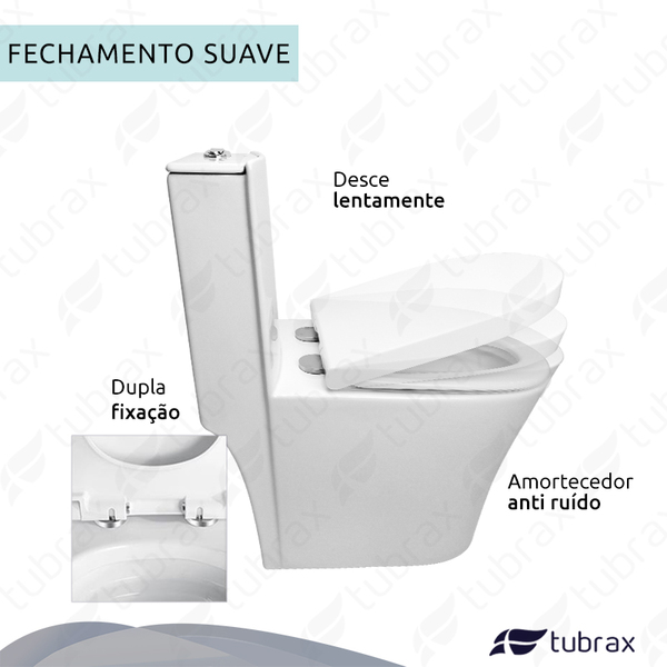 Vaso Sanitário Monobloco Completo - Caixa Acoplada Privada Acies Tubrax - Imagem 7