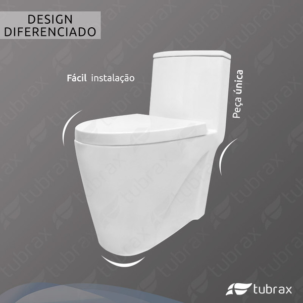 Vaso Sanitário Monobloco Completo - Caixa Acoplada Privada Nexum Vab0026 Tubrax - Imagem 6