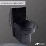 Vaso Sanitário Monobloco Completo Caixa Acoplada Privada Preto Modelo Navies Tubrax - Imagem 2